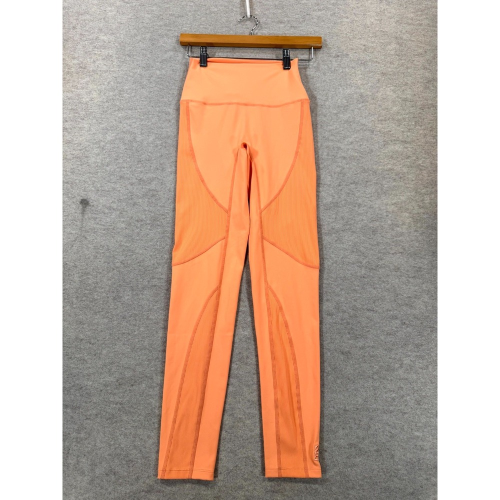 P.E Nation Free Play Legging Womens Small Orange Stretch Performance Gym Yoga